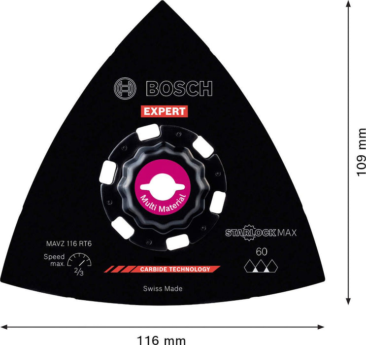 Bosch EXPERT Sanding Plate MAVZ 116 RT6 list testere za višenamenske alate od 116 mm - 2608900054 List testere za multifunkcionalne alate BOSCH Madras doo Beograd