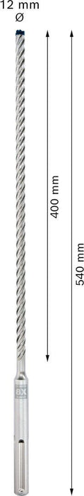 Bosch EXPERT SDS max-8X burgija za udarne bušilice od 12 x 400 x 540 mm - 2608900202 Burgija SDS - Max BOSCH Madras doo Beograd