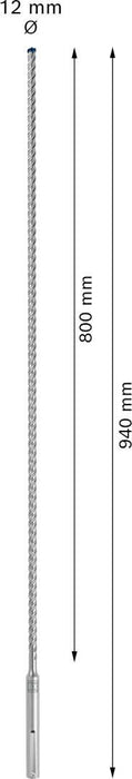 Bosch EXPERT SDS max-8X burgija za udarne bušilice od 12 x 800 x 940 mm - 2608900204 Burgija SDS - Max BOSCH Madras doo Beograd