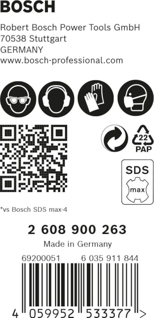 Bosch EXPERT SDS max-8X burgija za udarne bušilice od 18 x 200 x 340 mm, 5-delni - 2608900263 Burgija SDS - Max BOSCH Madras doo Beograd