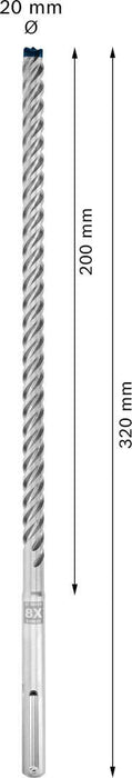 Bosch EXPERT SDS max-8X burgija za udarne bušilice od 18 x 400 x 540 mm, 5-delni - 2608900264 Burgija SDS - Max BOSCH Madras doo Beograd