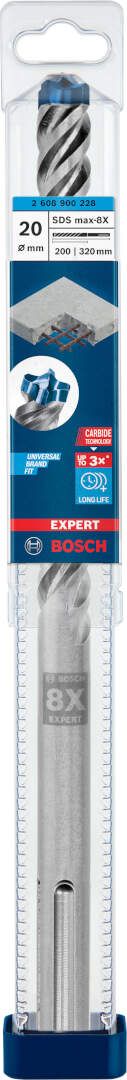 Bosch EXPERT SDS max-8X burgija za udarne bušilice od 20 x 200 x 320 mm - 2608900228 Burgija SDS - Max BOSCH Madras doo Beograd