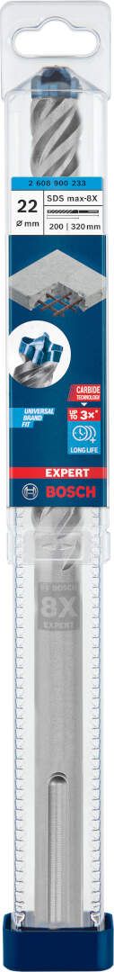 Bosch EXPERT SDS max-8X burgija za udarne bušilice od 22 x 200 x 320 mm - 2608900233 Burgija SDS - Max BOSCH Madras doo Beograd