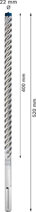 Bosch EXPERT SDS max-8X burgija za udarne bušilice od 22 x 400 x 520 mm - 2608900234 Burgija SDS - Max BOSCH Madras doo Beograd