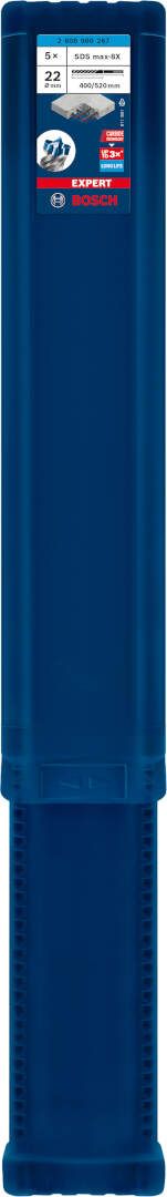 Bosch EXPERT SDS max-8X burgija za udarne bušilice od 22 x 400 x 520 mm, 5-delni - 2608900267 Burgija SDS - Max BOSCH Madras doo Beograd