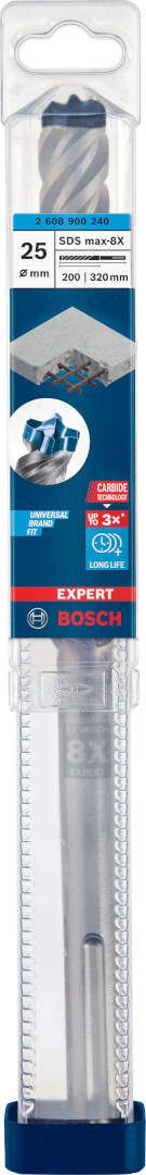 Bosch EXPERT SDS max-8X burgija za udarne bušilice od 25 x 200 x 320 mm - 2608900240 Burgija SDS - Max BOSCH Madras doo Beograd