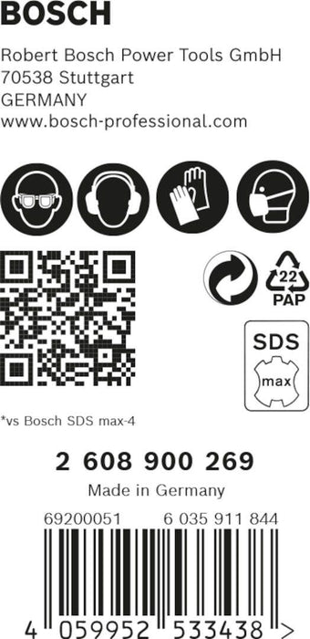 Bosch EXPERT SDS max-8X burgija za udarne bušilice od 25 x 400 x 520 mm, 5-delni - 2608900269 Burgija SDS - Max BOSCH Madras doo Beograd