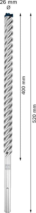 Bosch EXPERT SDS max-8X burgija za udarne bušilice od 26 x 400 x 520 mm - 2608900246 Burgija SDS - Max BOSCH Madras doo Beograd
