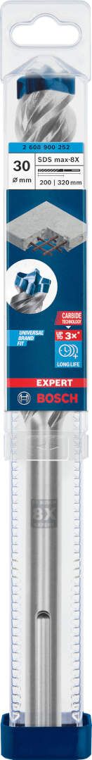 Bosch EXPERT SDS max-8X burgija za udarne bušilice od 30 x 200 x 320 mm - 2608900252 Burgija SDS - Max BOSCH Madras doo Beograd