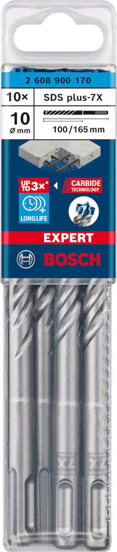 Bosch EXPERT SDS plus-7X burgija za udarne bušilice od 10 x 100 x 165 mm, 10-delni - 2608900170 Burgija SDS - Plus BOSCH Madras doo Beograd