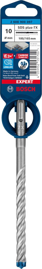 Bosch EXPERT SDS plus-7X burgija za udarne bušilice od 10 x 100 x 165 mm - 2608900097 Burgija SDS - Plus BOSCH Madras doo Beograd