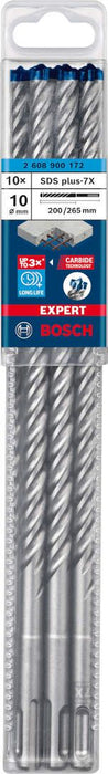 Bosch EXPERT SDS plus-7X burgija za udarne bušilice od 10 x 200 x 265 mm, 10-delni - 2608900172 Burgija SDS - Plus BOSCH Madras doo Beograd