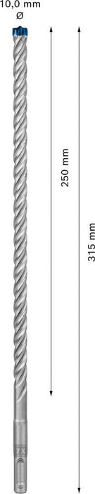 Bosch EXPERT SDS plus-7X burgija za udarne bušilice od 10 x 250 x 315 mm - 2608900100 Burgija SDS - Plus BOSCH Madras doo Beograd