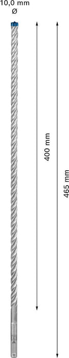 Bosch EXPERT SDS plus-7X burgija za udarne bušilice od 10 x 400 x 465 mm - 2608900102 Burgija SDS - Plus BOSCH Madras doo Beograd
