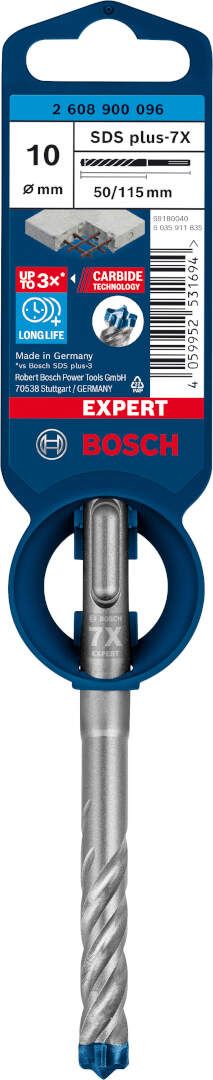 Bosch EXPERT SDS plus-7X burgija za udarne bušilice od 10 x 50 x 115 mm - 2608900096 Burgija SDS - Plus BOSCH Madras doo Beograd