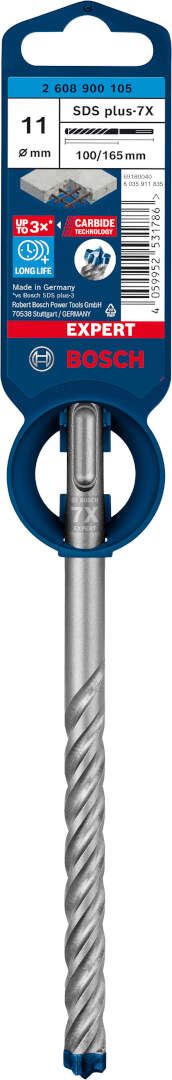 Bosch EXPERT SDS plus-7X burgija za udarne bušilice od 11 x 100 x 165 mm - 2608900105 Burgija SDS - Plus BOSCH Madras doo Beograd