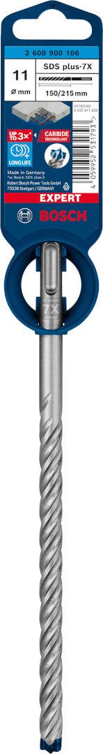 Bosch EXPERT SDS plus-7X burgija za udarne bušilice od 11 x 150 x 215 mm - 2608900106 Burgija SDS - Plus BOSCH Madras doo Beograd