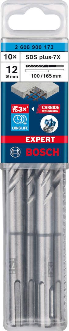 Bosch EXPERT SDS plus-7X burgija za udarne bušilice od 12 x 100 x 165 mm, 10-delni - 2608900173 Burgija SDS - Plus BOSCH Madras doo Beograd