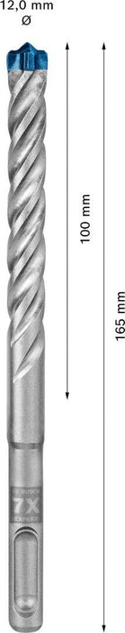Bosch EXPERT SDS plus-7X burgija za udarne bušilice od 12 x 100 x 165 mm, 10-delni - 2608900173 Burgija SDS - Plus BOSCH Madras doo Beograd