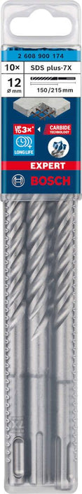 Bosch EXPERT SDS plus-7X burgija za udarne bušilice od 12 x 150 x 215 mm, 10-delni - 2608900174 Burgija SDS - Plus BOSCH Madras doo Beograd