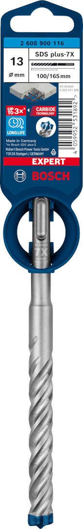 Bosch EXPERT SDS plus-7X burgija za udarne bušilice od 13 x 100 x 165 mm - 2608900116 Burgija SDS - Plus BOSCH Madras doo Beograd