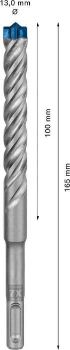 Bosch EXPERT SDS plus-7X burgija za udarne bušilice od 13 x 100 x 165 mm - 2608900116 Burgija SDS - Plus BOSCH Madras doo Beograd