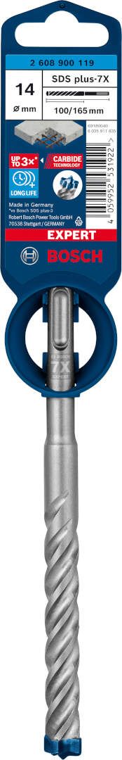 Bosch EXPERT SDS plus-7X burgija za udarne bušilice od 14 x 100 x 165 mm - 2608900119 Burgija SDS - Plus BOSCH Madras doo Beograd