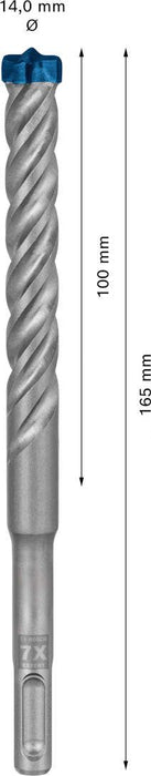 Bosch EXPERT SDS plus-7X burgija za udarne bušilice od 14 x 100 x 165 mm - 2608900119 Burgija SDS - Plus BOSCH Madras doo Beograd