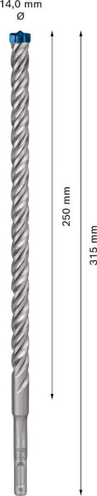 Bosch EXPERT SDS plus-7X burgija za udarne bušilice od 14 x 250 x 315 mm - 2608900122 Burgija SDS - Plus BOSCH Madras doo Beograd