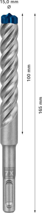 Bosch EXPERT SDS plus-7X burgija za udarne bušilice od 15 x 100 x 165 mm - 2608900127 Burgija SDS - Plus BOSCH Madras doo Beograd