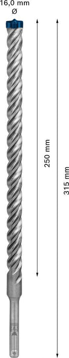 Bosch EXPERT SDS plus-7X burgija za udarne bušilice od 16 x 250 x 315 mm - 2608900132 Burgija SDS - Plus BOSCH Madras doo Beograd