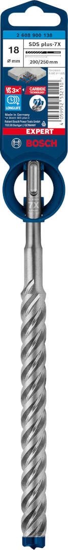 Bosch EXPERT SDS plus-7X burgija za udarne bušilice od 18 x 200 x 250 mm - 2608900138 Burgija SDS - Plus BOSCH Madras doo Beograd