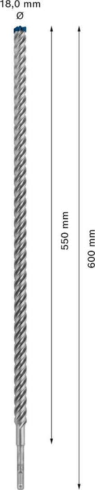 Bosch EXPERT SDS plus-7X burgija za udarne bušilice od 18 x 550 x 600 mm - 2608900140 Burgija SDS - Plus BOSCH Madras doo Beograd