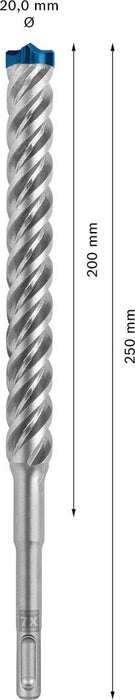 Bosch EXPERT SDS plus-7X burgija za udarne bušilice od 20 x 200 x 250 mm - 2608900142 Burgija SDS - Plus BOSCH Madras doo Beograd