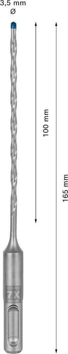 Bosch EXPERT SDS plus-7X burgija za udarne bušilice od 3,5 x 100 x 165 mm - 2608900056 Burgija SDS - Plus BOSCH Madras doo Beograd