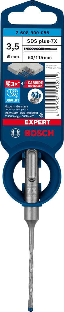 Bosch EXPERT SDS plus-7X burgija za udarne bušilice od 3,5 x 50 x 115 mm - 2608900055 Burgija SDS - Plus BOSCH Madras doo Beograd
