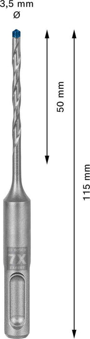 Bosch EXPERT SDS plus-7X burgija za udarne bušilice od 3,5 x 50 x 115 mm - 2608900055 Burgija SDS - Plus BOSCH Madras doo Beograd