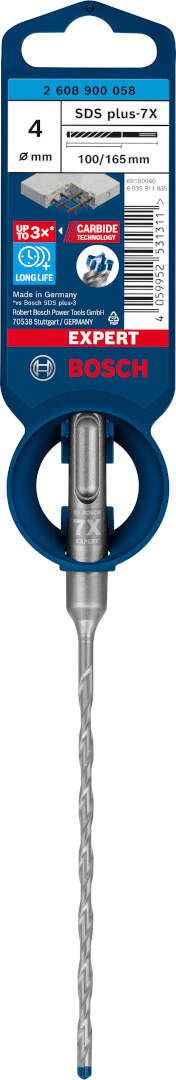 Bosch EXPERT SDS plus-7X burgija za udarne bušilice od 4 x 100 x 165 mm - 2608900058 Burgija SDS - Plus BOSCH Madras doo Beograd