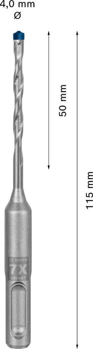 Bosch EXPERT SDS plus-7X burgija za udarne bušilice od 4 x 50 x 115 mm, 10-delni - 2608900156 Burgija SDS - Plus BOSCH Madras doo Beograd