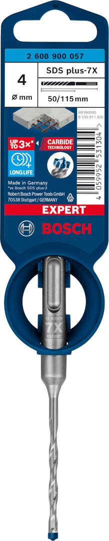 Bosch EXPERT SDS plus-7X burgija za udarne bušilice od 4 x 50 x 115 mm - 2608900057 Burgija SDS - Plus BOSCH Madras doo Beograd