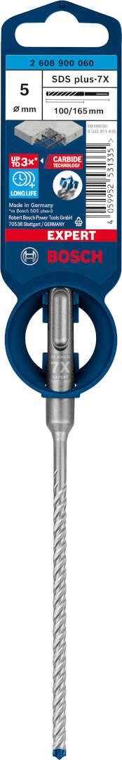 Bosch EXPERT SDS plus-7X burgija za udarne bušilice od 5 x 100 x 165 mm - 2608900060 Burgija SDS - Plus BOSCH Madras doo Beograd