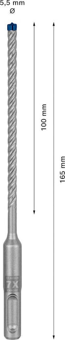Bosch EXPERT SDS plus-7X burgija za udarne bušilice od 5,5 x 100 x 165 mm - 2608900066 Burgija SDS - Plus BOSCH Madras doo Beograd