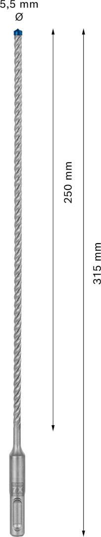 Bosch EXPERT SDS plus-7X burgija za udarne bušilice od 5,5 x 250 x 315 mm - 2608900069 Burgija SDS - Plus BOSCH Madras doo Beograd