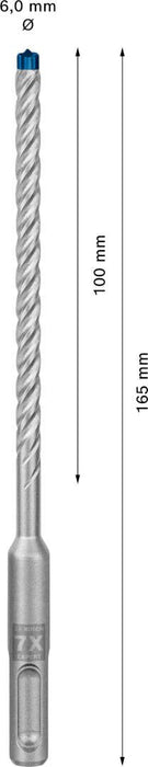 Bosch EXPERT SDS plus-7X burgija za udarne bušilice od 6 x 100 x 165 mm, 10-delni - 2608900160 Burgija SDS - Plus BOSCH Madras doo Beograd