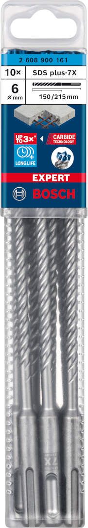 Bosch EXPERT SDS plus-7X burgija za udarne bušilice od 6 x 150 x 215 mm, 10-delni - 2608900161 Burgija SDS - Plus BOSCH Madras doo Beograd