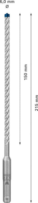 Bosch EXPERT SDS plus-7X burgija za udarne bušilice od 6 x 150 x 215 mm - 2608900073 Burgija SDS - Plus BOSCH Madras doo Beograd