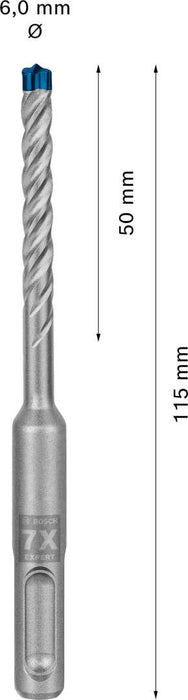 Bosch EXPERT SDS plus-7X burgija za udarne bušilice od 6 x 50 x 115 mm - 2608900071 Burgija SDS - Plus BOSCH Madras doo Beograd