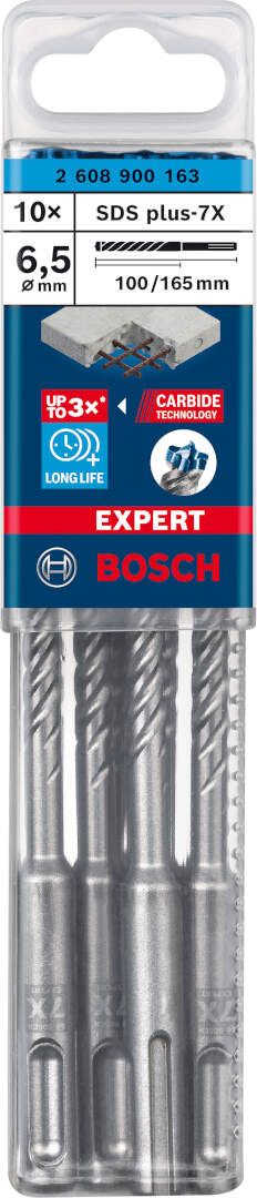Bosch EXPERT SDS plus-7X burgija za udarne bušilice od 6,5 x 100 x 165 mm, 10-delni - 2608900163 Burgija SDS - Plus BOSCH Madras doo Beograd