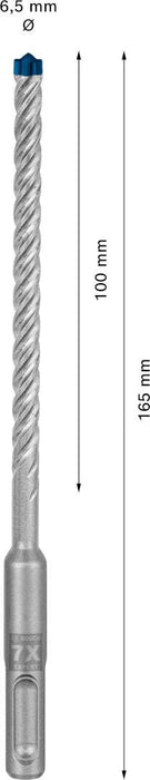 Bosch EXPERT SDS plus-7X burgija za udarne bušilice od 6,5 x 100 x 165 mm, 10-delni - 2608900163 Burgija SDS - Plus BOSCH Madras doo Beograd