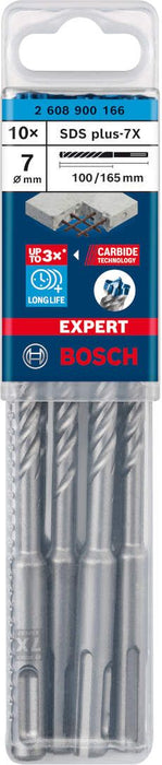 Bosch EXPERT SDS plus-7X burgija za udarne bušilice od 7 x 100 x 165 mm, 10-delni - 2608900166 Burgija SDS - Plus BOSCH Madras doo Beograd